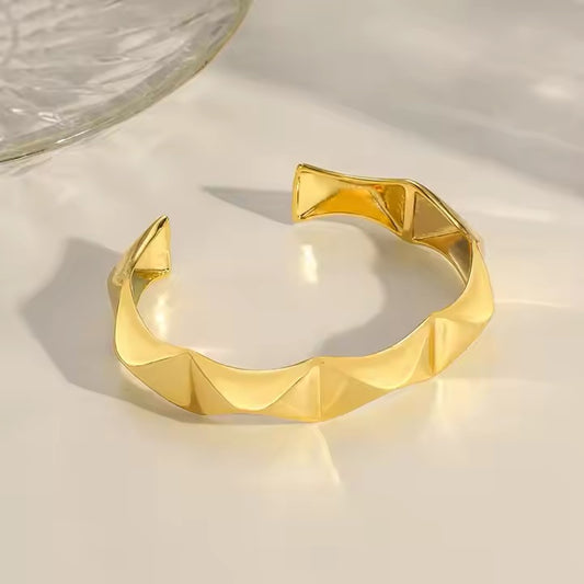 Bold Fold Cuff Bangle Bracelet