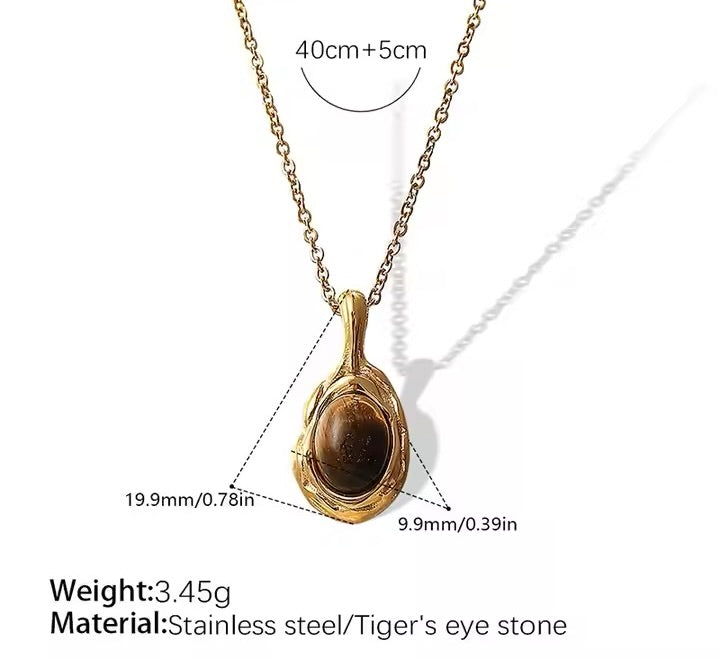 Tigers Eye Pendant Necklace