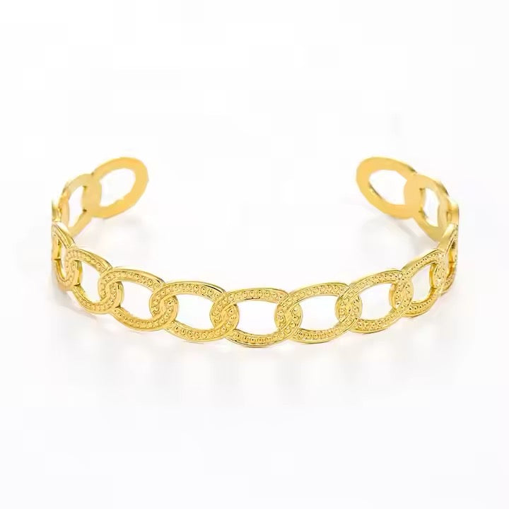 Linked Affair Cuff Bangle Bracelet