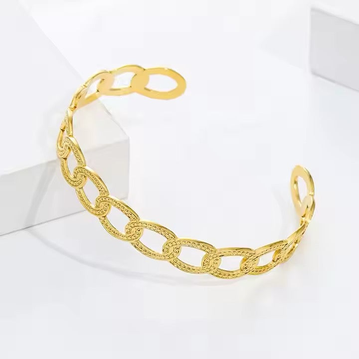 Linked Affair Cuff Bangle Bracelet