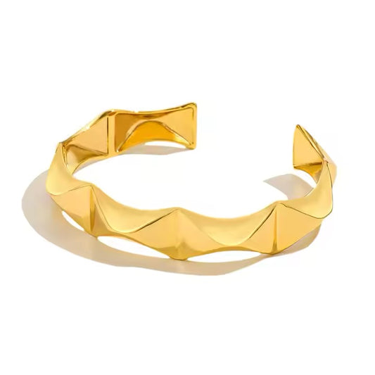 Bold Fold Cuff Bangle Bracelet