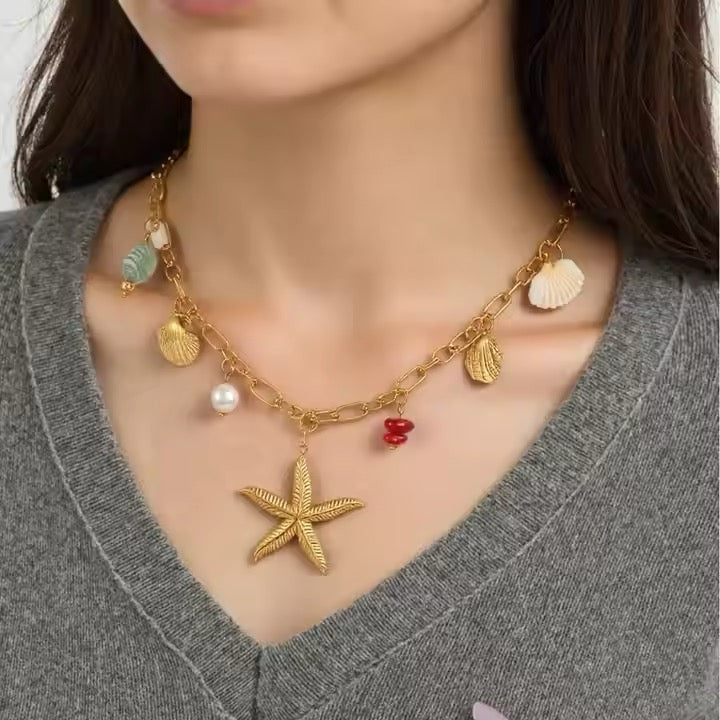 Starfish Charms Necklace