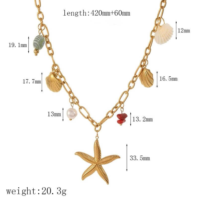 Starfish Charms Necklace