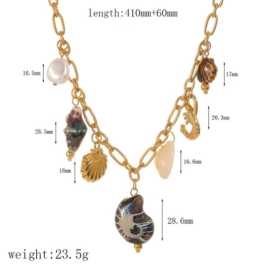 Conch Charms Necklace